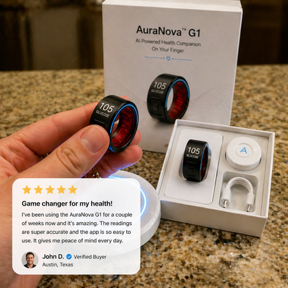 🎉 70% OFF Launch Offer🔥AuraNova™ G1 Non-Invasive Smart Ring