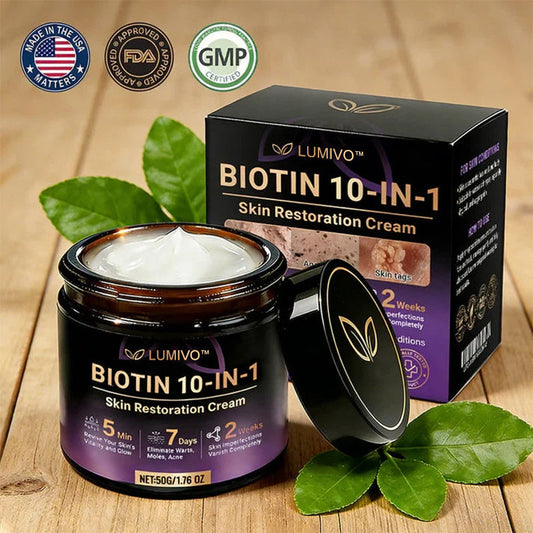 𝐔𝐒𝐀 𝐃𝐨𝐜𝐭𝐨𝐫 𝐑𝐞𝐜𝐨𝐦𝐦𝐞𝐧𝐝𝐞𝐝🌟|🔥LAST DAY 50% OFF - LUMIVO® Biotin 10-in-1 Skin Restoration Cream