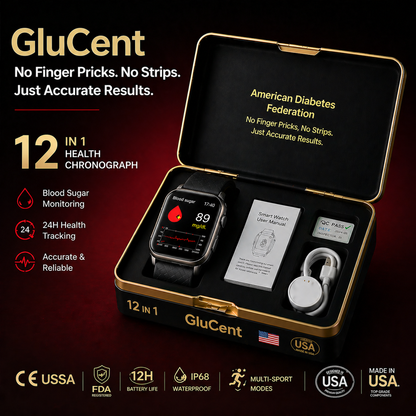 🔥Final 2 Hours – Limited Stock Left🏆GluCent™ Non-Invasive Smart Blood Sugar Tracking Device 99.9% Accuracy (Mayo Clinic Recommended)