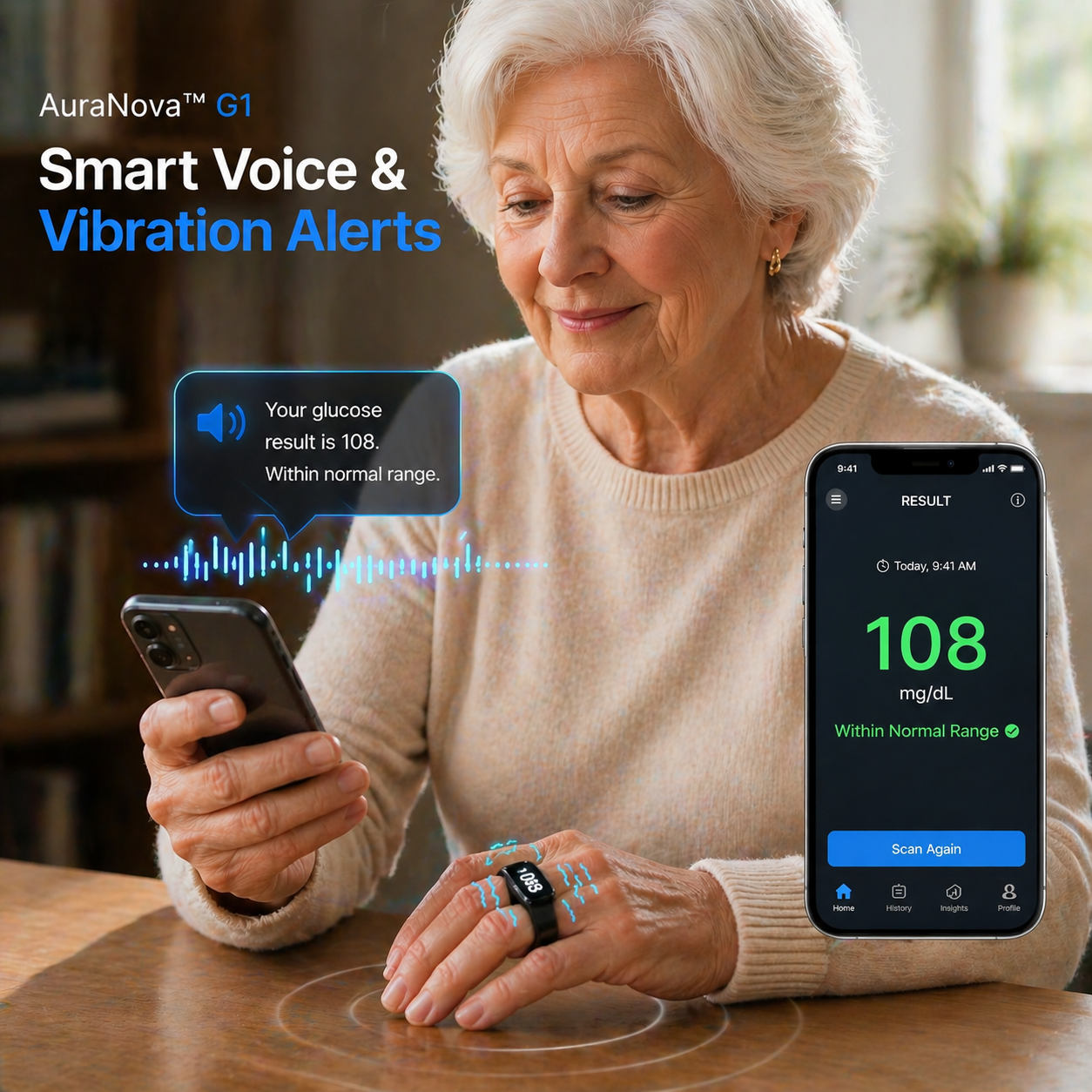 🎉 70% OFF Launch Offer🔥AuraNova™ G1 Non-Invasive Smart Ring