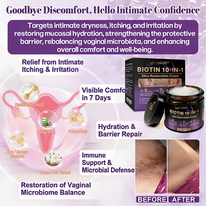 𝐔𝐒𝐀 𝐃𝐨𝐜𝐭𝐨𝐫 𝐑𝐞𝐜𝐨𝐦𝐦𝐞𝐧𝐝𝐞𝐝🌟|🔥LAST DAY 50% OFF - LUMIVO® Biotin 10-in-1 Skin Restoration Cream