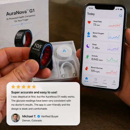 🎉 70% OFF Launch Offer🔥AuraNova™ G1 Non-Invasive Smart Ring